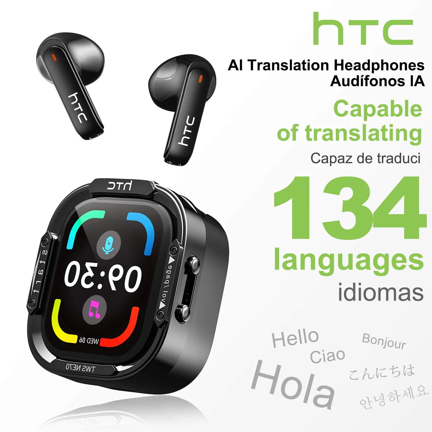Type C Wired Earphones With Mic - HTC NE70 Bluetooth V6.0 Kulaklık Akıllı