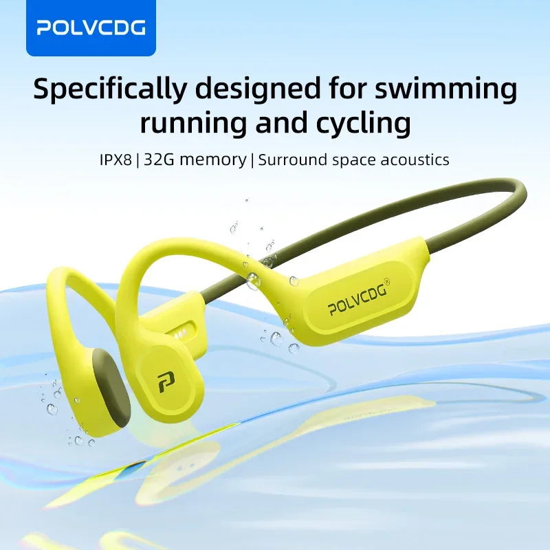 Type C Wired Earphones With Mic - POLVCDG X9 Kemik İletimli Yüzme Kulaklıkları