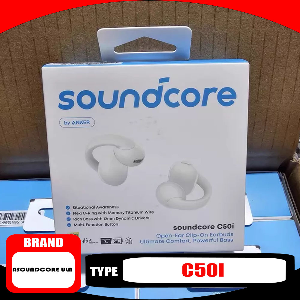 Open Ear Air Conduction Headphones - Soundcore C50i Kulak Klipsli Açık Kablosuz