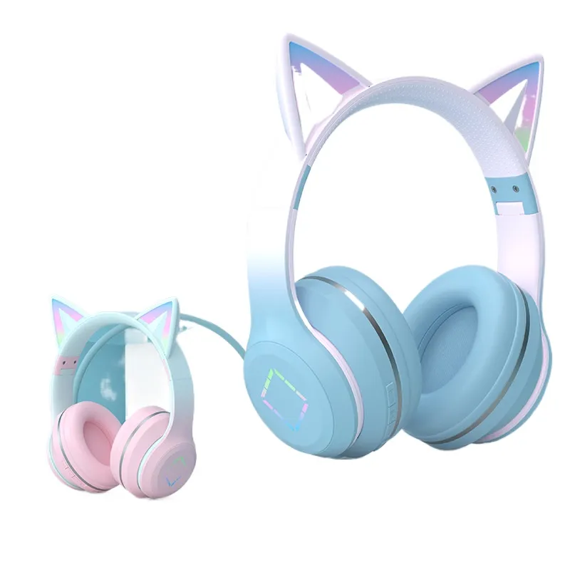 Cat Ear Bluetooth Headset Led - Kablosuz Bluetooth Kulaklık Kedi Kulağı LED
