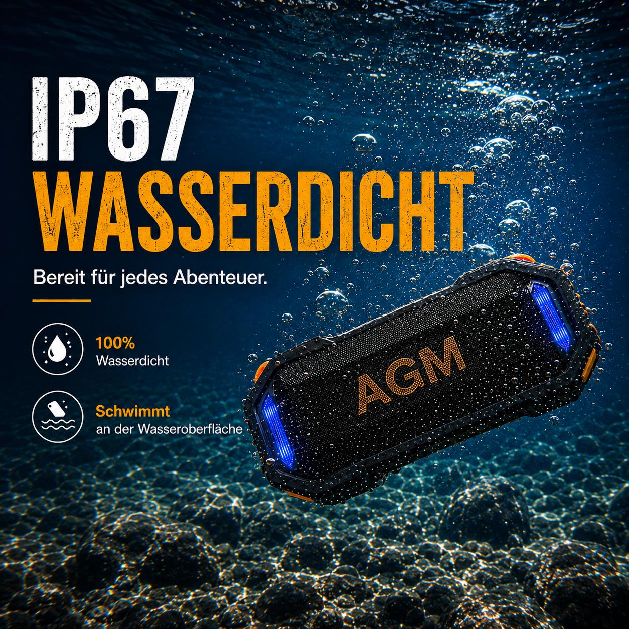 AGM MAG ROCK Dış Mekan Kablosu - Portable Bluetooth Speaker Waterproof Ipx7 incelemesi ve fiyatı