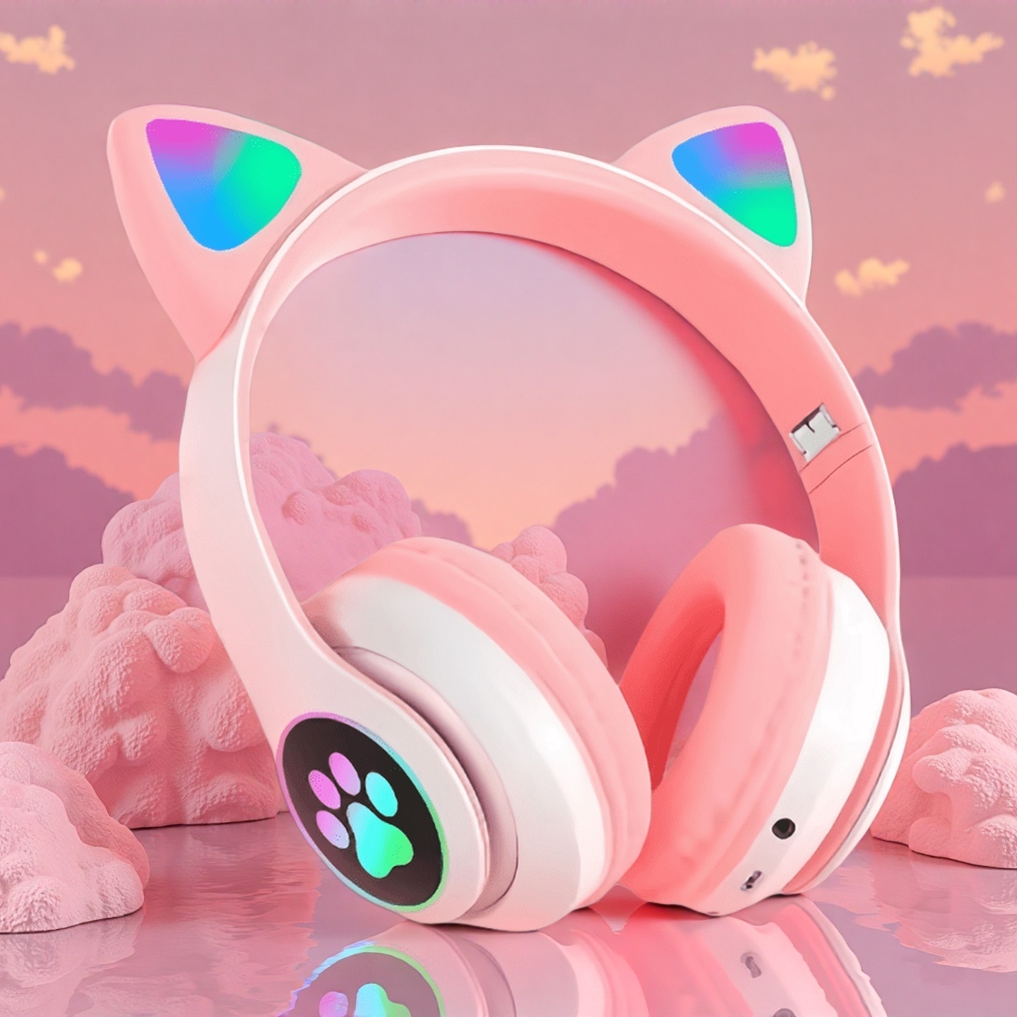 Yeni Flaş Işıklı Sevimli Kedi  - Cat Ear Bluetooth Headset Led incelemesi ve fiyatı