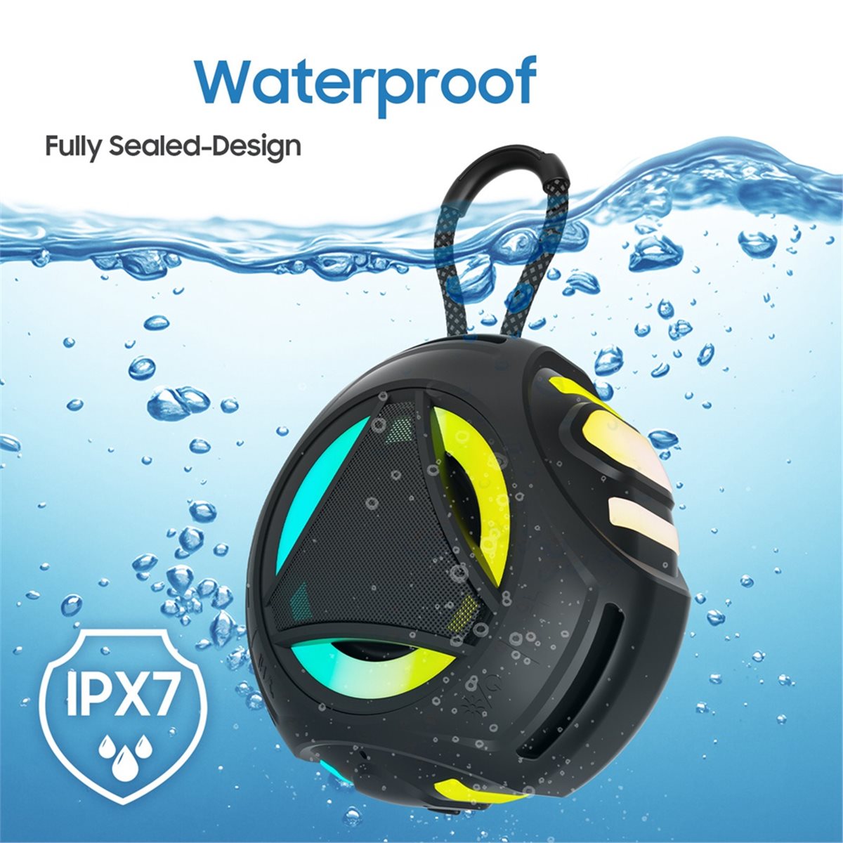 Işıklı Mini Bluetooth Duş Hopa - Portable Bluetooth Speaker Waterproof Ipx7 incelemesi ve fiyatı